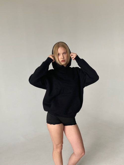 INDEX MARKET MAGAZINE BLACK HOODIE BASIC