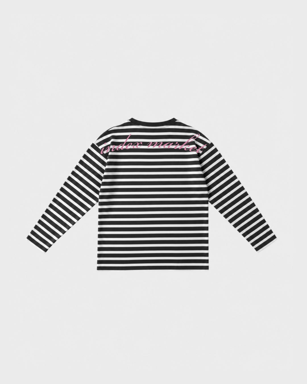 INDEX MARKET MAGAZINE LONGSLEEVE STRIPE BACK PRINT