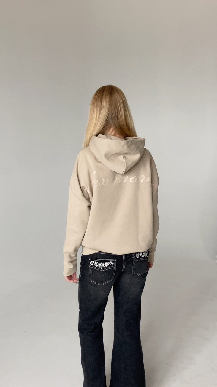 INDEX MARKET MAGAZINE SAND BACK LOGO HOODIE