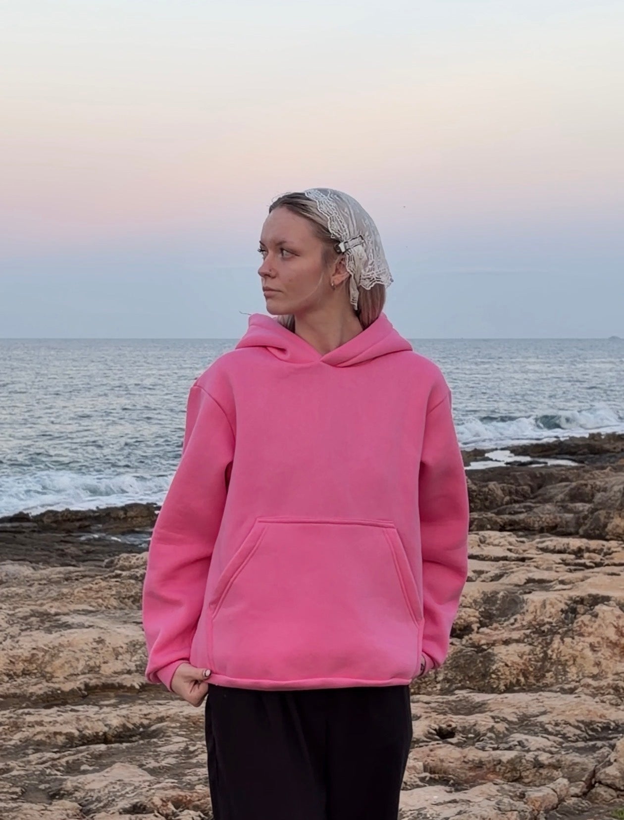 BLUZA Z KAPTUREM INDEX MARKET BASIC PINK