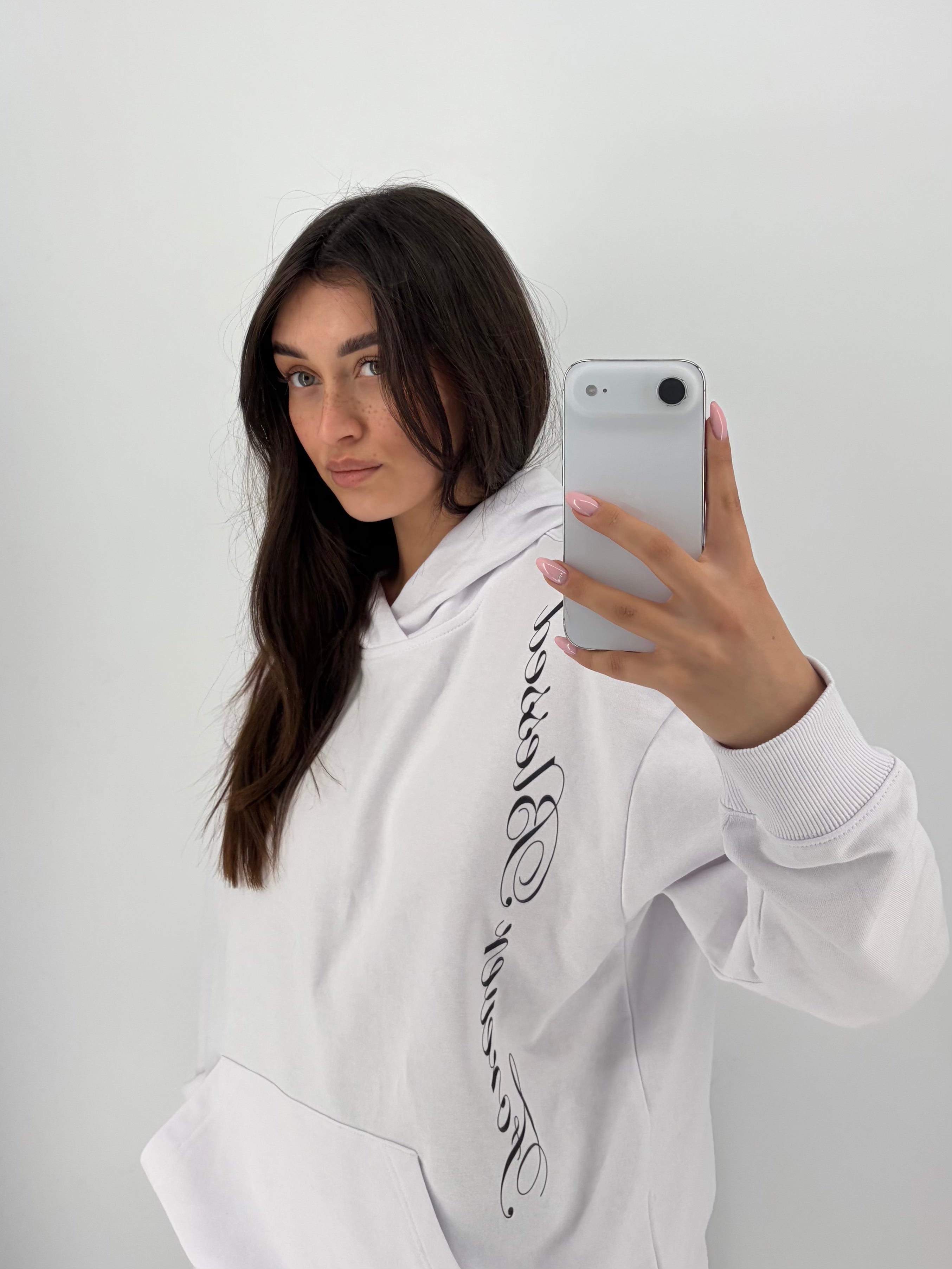 HOODIE FOREVER BLESSED WHITE SUMMER SALE