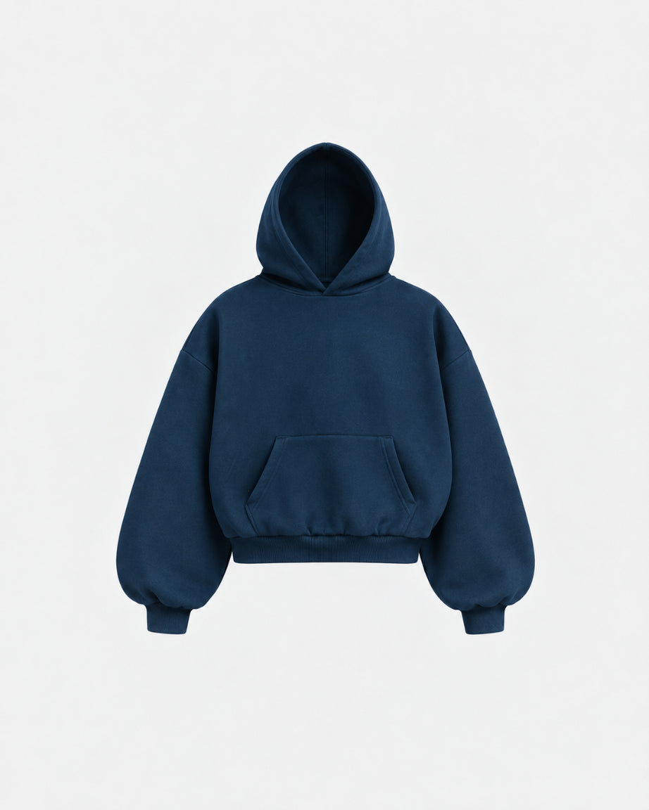 INDEX MARKET MAGAZINE NAVY BACK LOGO HOODIE