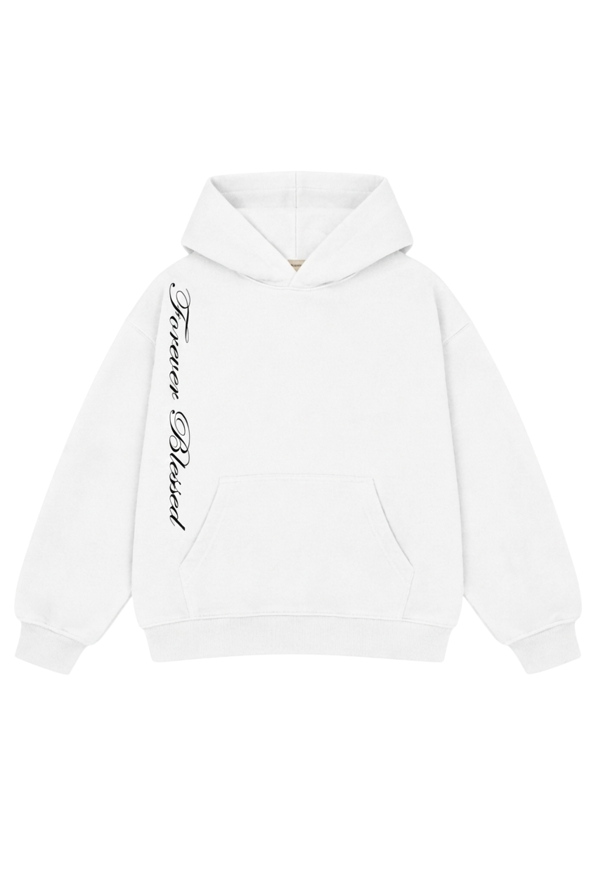 BLUZA Z KAPTUREM INDEX MARKET FOREVER BLESSED WHITE WYPRZEDAŻ