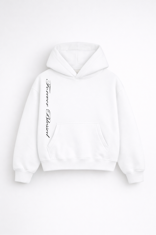 HOODIE FOREVER BLESSED WHITE SUMMER SALE