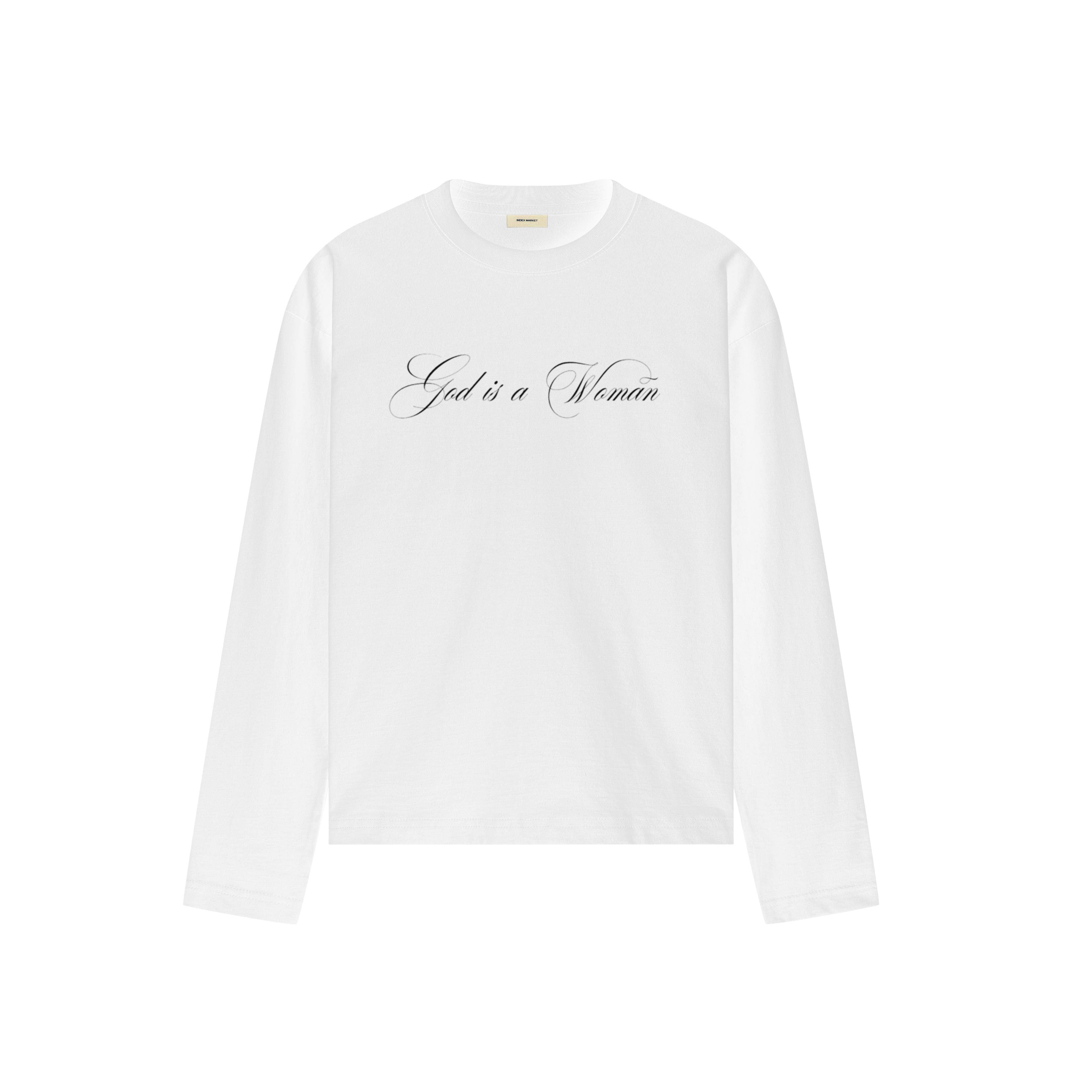 INDEX MARKET GOD IS A WOMAN LONGSLEEVE T-SHIRT
