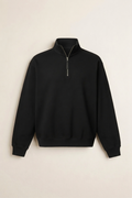 QUARTER ZIP BASIC BLACK
